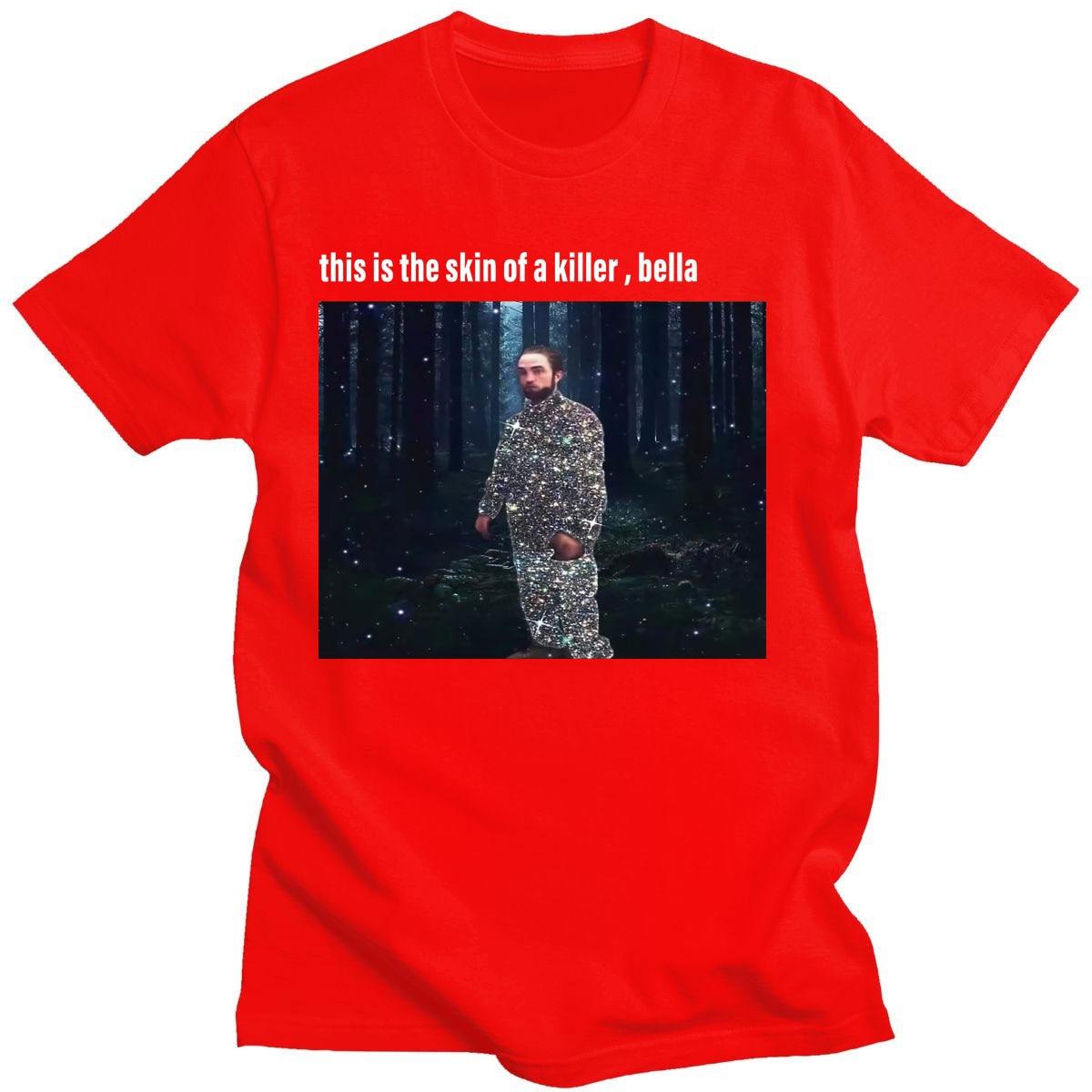 Funny Robert Pattinson Standing Meme T Shirt For Men Pure Cotton Tee Tops Vintage Rob Tshirt Short Sleeve Novelty T-Shirt S