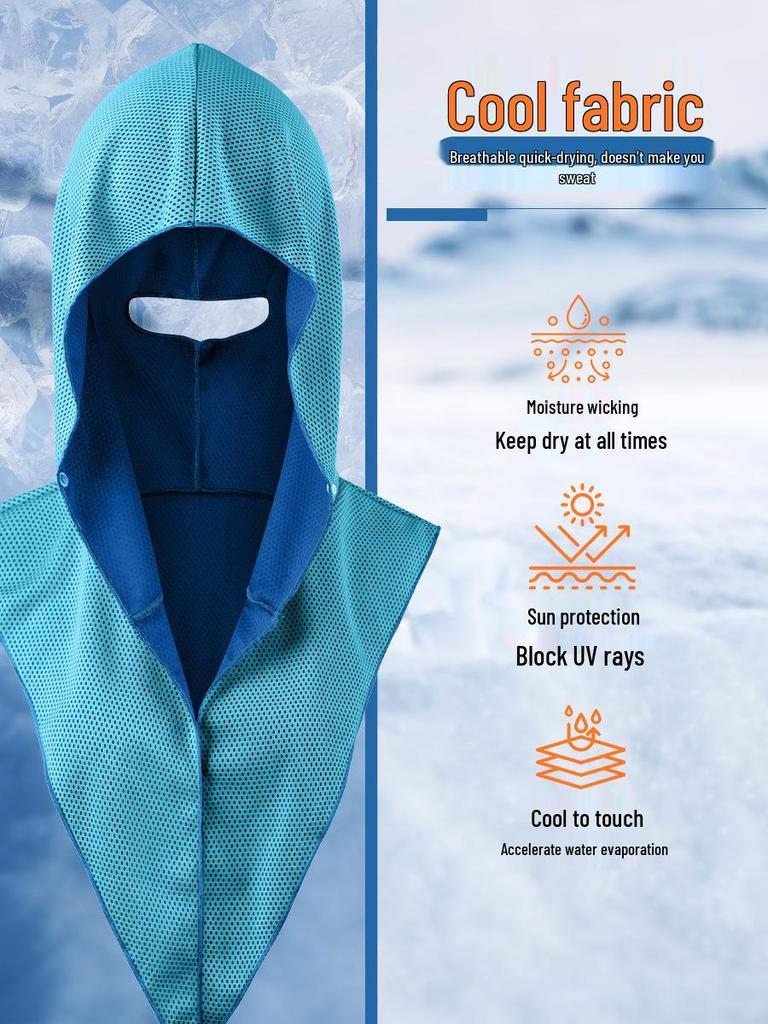 Quick-Dry Hooded Sun Protection Shawl for Hair-Exposed Activities