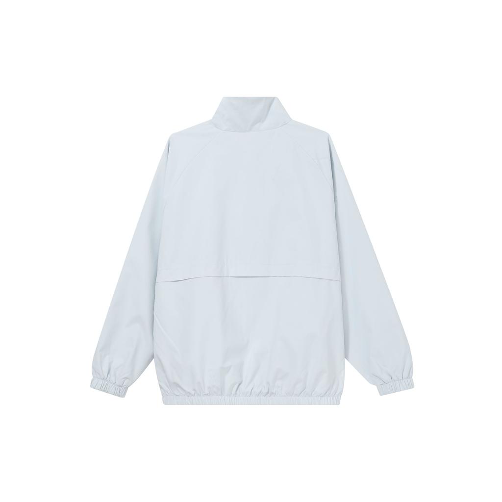 Anta Lifestyle Series Solid Color Logo Zip Stand Collar Jacket Unisex Jacket Fantasy-Blue 952338601-4