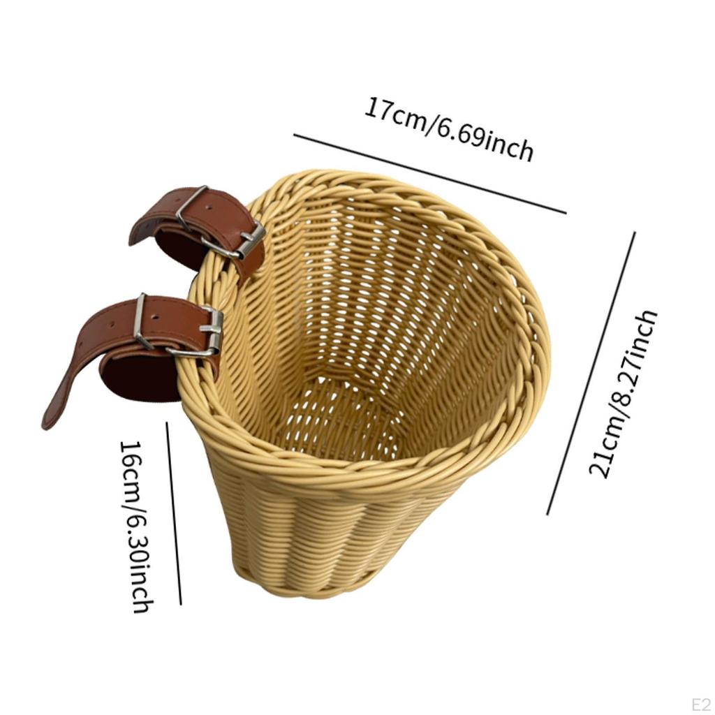 Kids Bike Woven Basket Front Decoration Children Bicycle Portable with Adjustable
