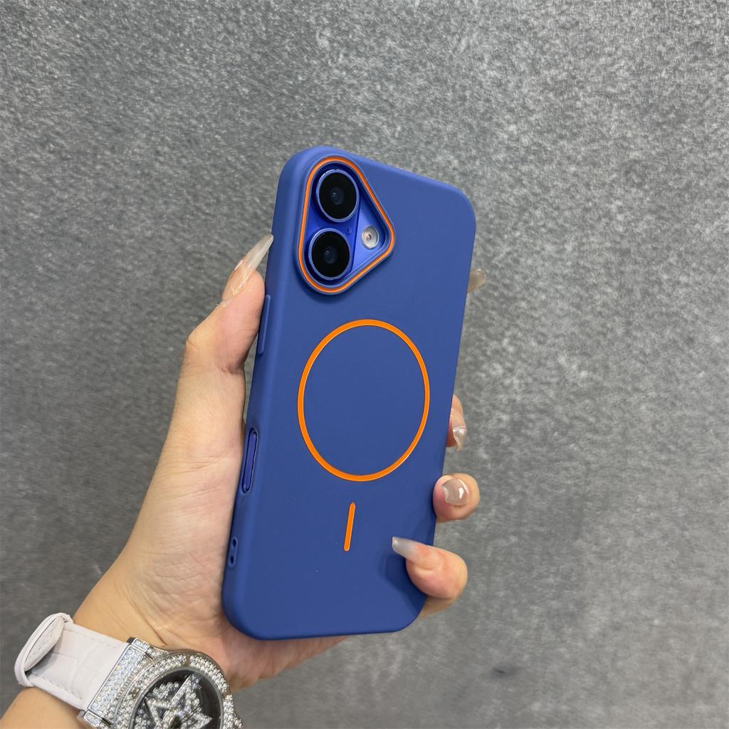 Luxury Matte Soft Silicone For Magsafe Magnetic Case for iPhone 16 16E 15 14 13 12 Pro Max 11 Hit Color Shockproof Bumper Cover