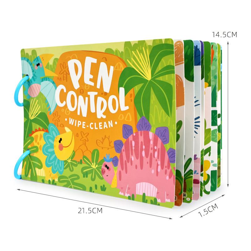 Pen control training card Kindergarten children can erase and write concentration practice card Baby thinking puzzle early education toy