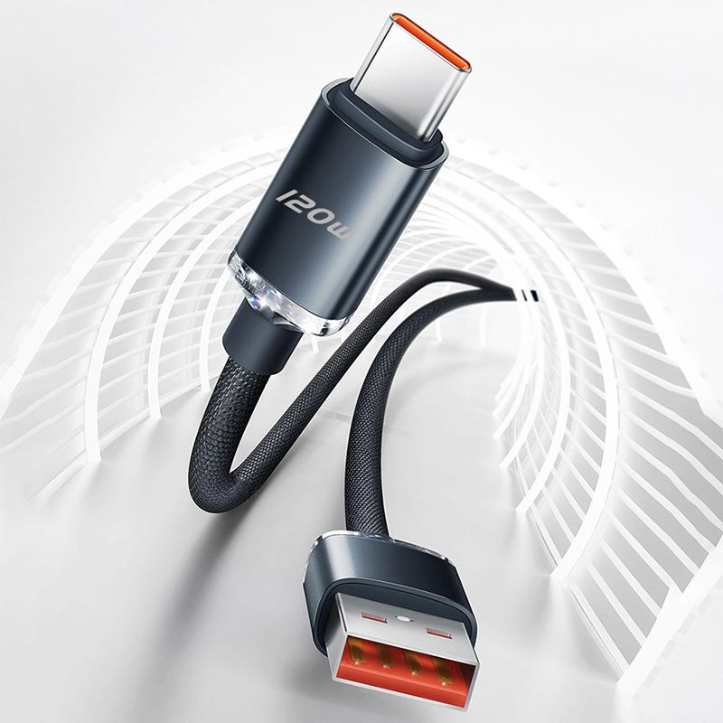 120W 6A Super Fast Charge Usb Type C Cable Phone Charger Usb Data Cord For Samsung S23 Realme Xiaomi 13 Huawei Quick Charge Wire