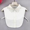 Weiße falsche Kragen für Damen Schachbrett Revers Abnehmbarer Kragen Hemd Spitze Stehkragen Falscher Kragen Frau Abnehmbare Krawatte Nep Kraagie