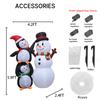 5.91FT Giant Inflatable Toy Snowman Penguin With LED Light Xmas Decoration for Yard Christmas Supplie Home Ornament Holiday Gift