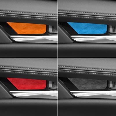 Made of Alcantara For Mazda 3 Axela Door Wrist Door Inner Handle Trim Protective Sticker Car Premium Interior Tuning Accessories