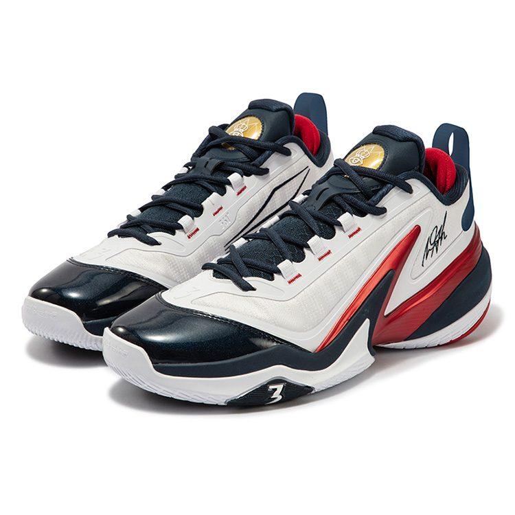 361 AG 5 Ammortizzazione Antiscivolo Resistente all'Abrasione Resistente agli Urti Scarpe da Basket Basse Uomo Bianco Blu Rosso 572441112-5