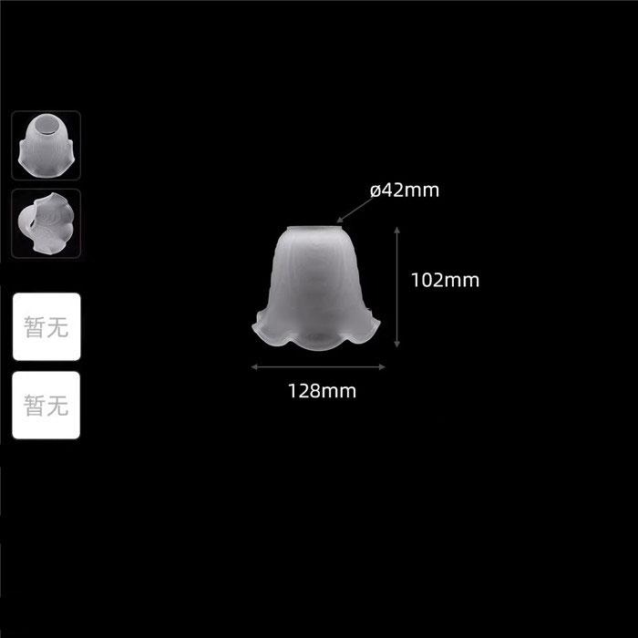 

Старовинний абажур E27 Frost White Glass Заміна з отвором 4,2 см, матовий абажур у формі дзвоника з отвором 42 мм для підвісного освітлення