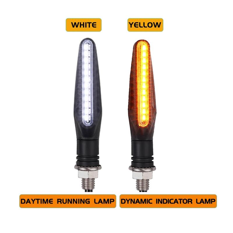 2ks 24LED indikátorů univerzální motocyklové plynulé směrové světlo ohýbatelné blikající brzdové/denní svícení