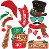 38pcs Christmas Party Photo Props Party Christmas Hat Socks Beard Antlers Decoration