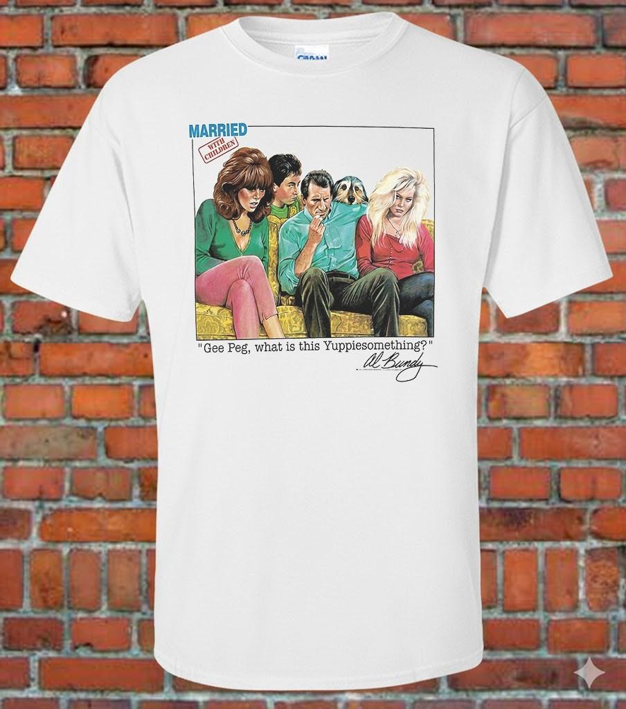 Vintage Recreated Married With Child Funny Bootleg Tee Graphic TShirt