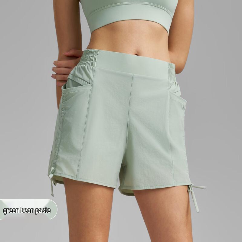 WEZHO Women s Lightweight Quick-Dry Faux Two-Piece Sports Shorts