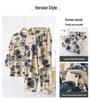 Women’s Korean Style Bamboo Cotton Pajamas - Loose Casual Fit with Seven-Sleeve Top and Long Pants for Homewear