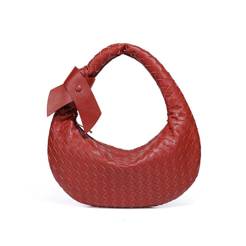 Large capacity woven shoulder women's bag lazy wind trend crescent moon dumpling bag fashion hand-held armpit bag