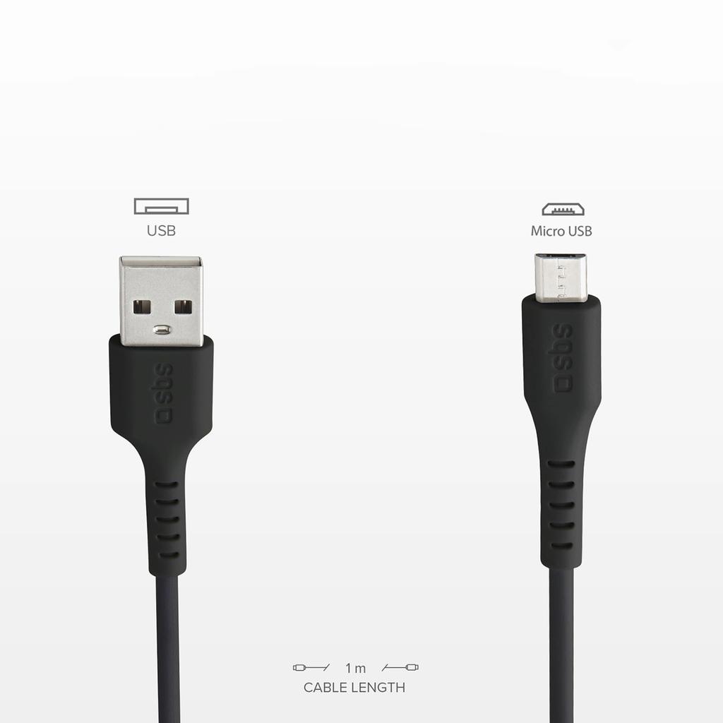 Kabel Sbs Lthl200 Usb-A - Micro-Usb 1M - Czarny