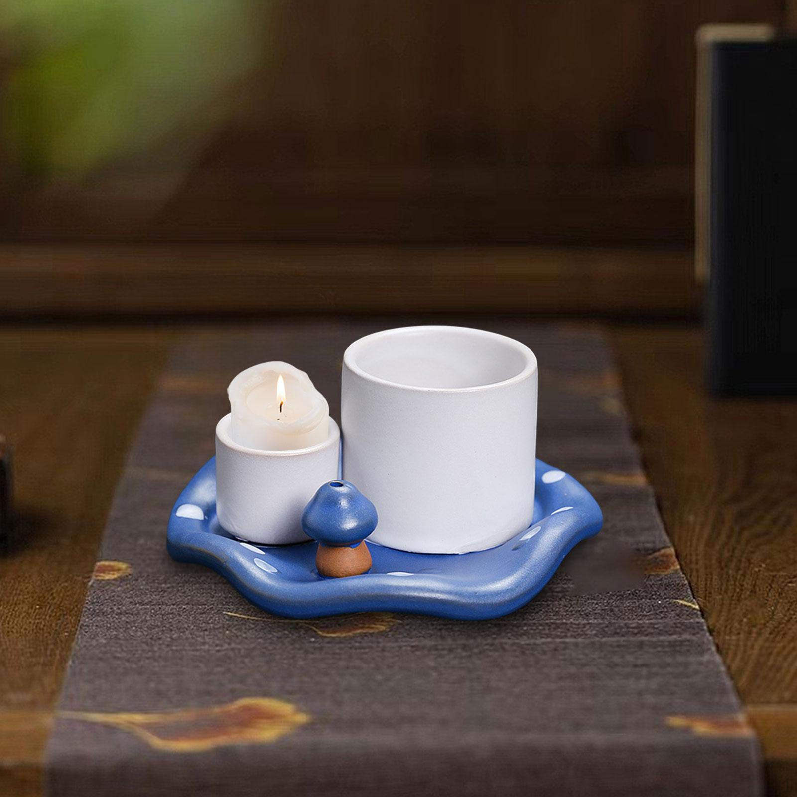 

Держатель для благовоний Керамический Современный Многофункциональный для сжигания Чтения Гостиной Blue White