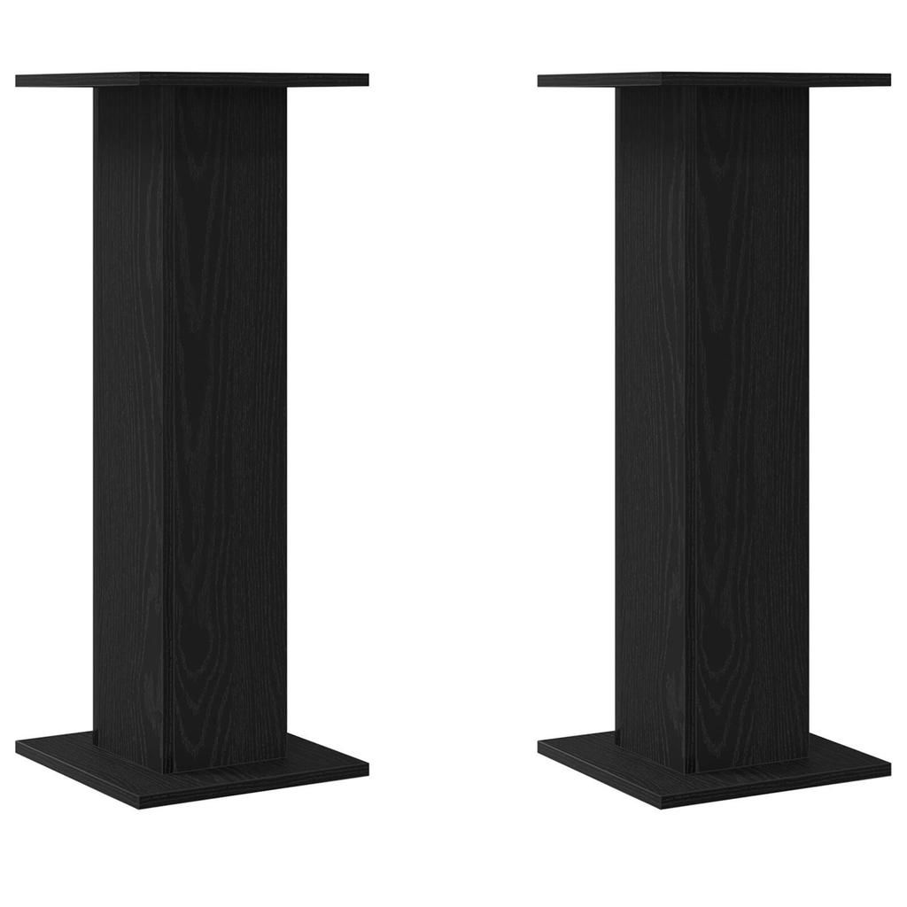 Minimalist Square Modern Living Room Speaker Stand, Set of 2, Display Stand, Black,