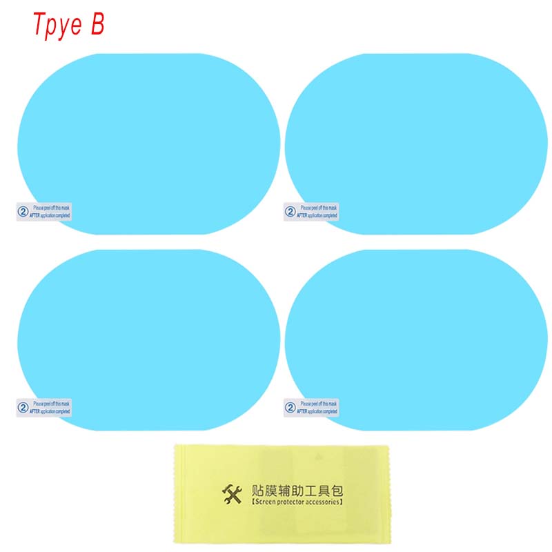 1/4/8/12 sztuk lusterko wsteczne samochodu folia przeciwdeszczowa Anti-Fog przezroczysta naklejka ochronna Anti-Scratch wodoodporne lustro okno