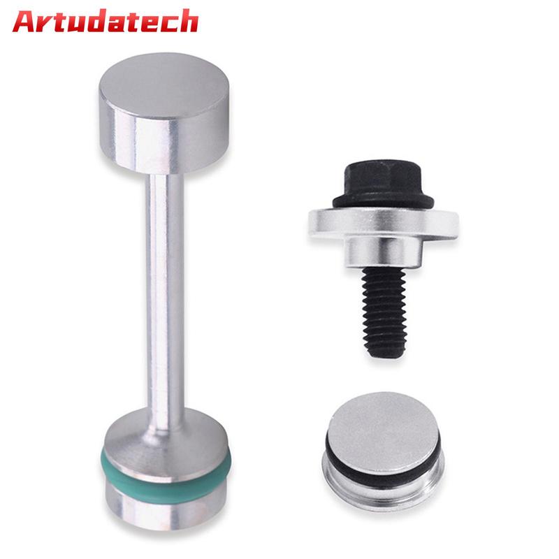 Artudatech Oil Diverter Barbell & Oil Tube Hold Down& Front Gallery Plug for GM LS Car Accessories