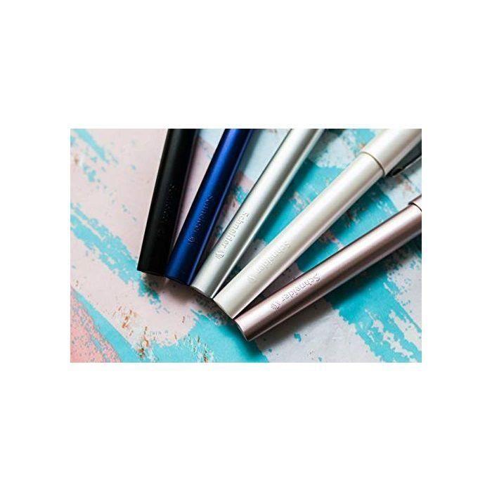 Stylo roller schneider ceod shiny - pour droitiers et gauchers - épaisseur de pointe m cartouche d'encre bleu roi incluse rose poudr