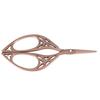 Vintage Creative Leaf Design Scissors Stainless Steel Household Needlework Scissors (Tawny)