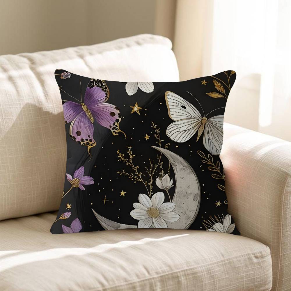 Purple Butterflies 4545cm Cushion Cover Pillow Cover Decor Pillowcase Home Pillowcase For Couch Pillow