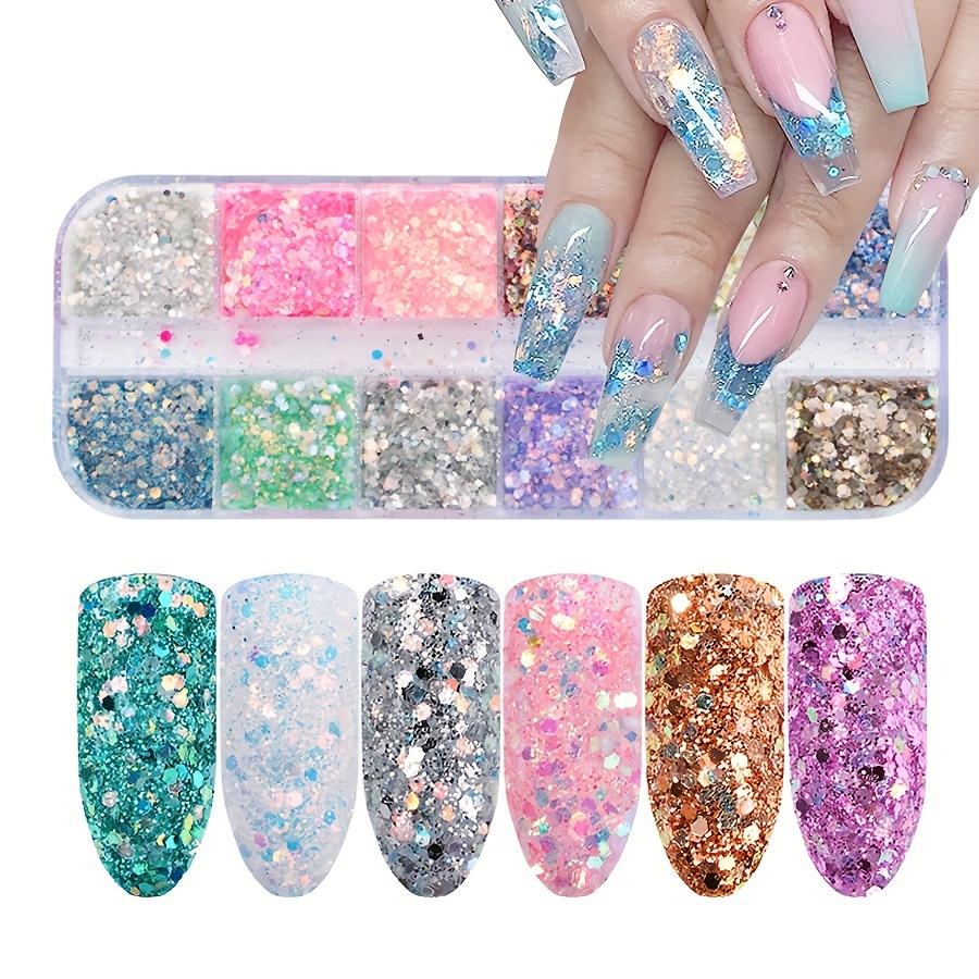 

Шестигранные блестки «Русалка» для 3D-дизайна ногтей — 12 ярких конфетных градиентных оттенков, стойкие, без запаха,