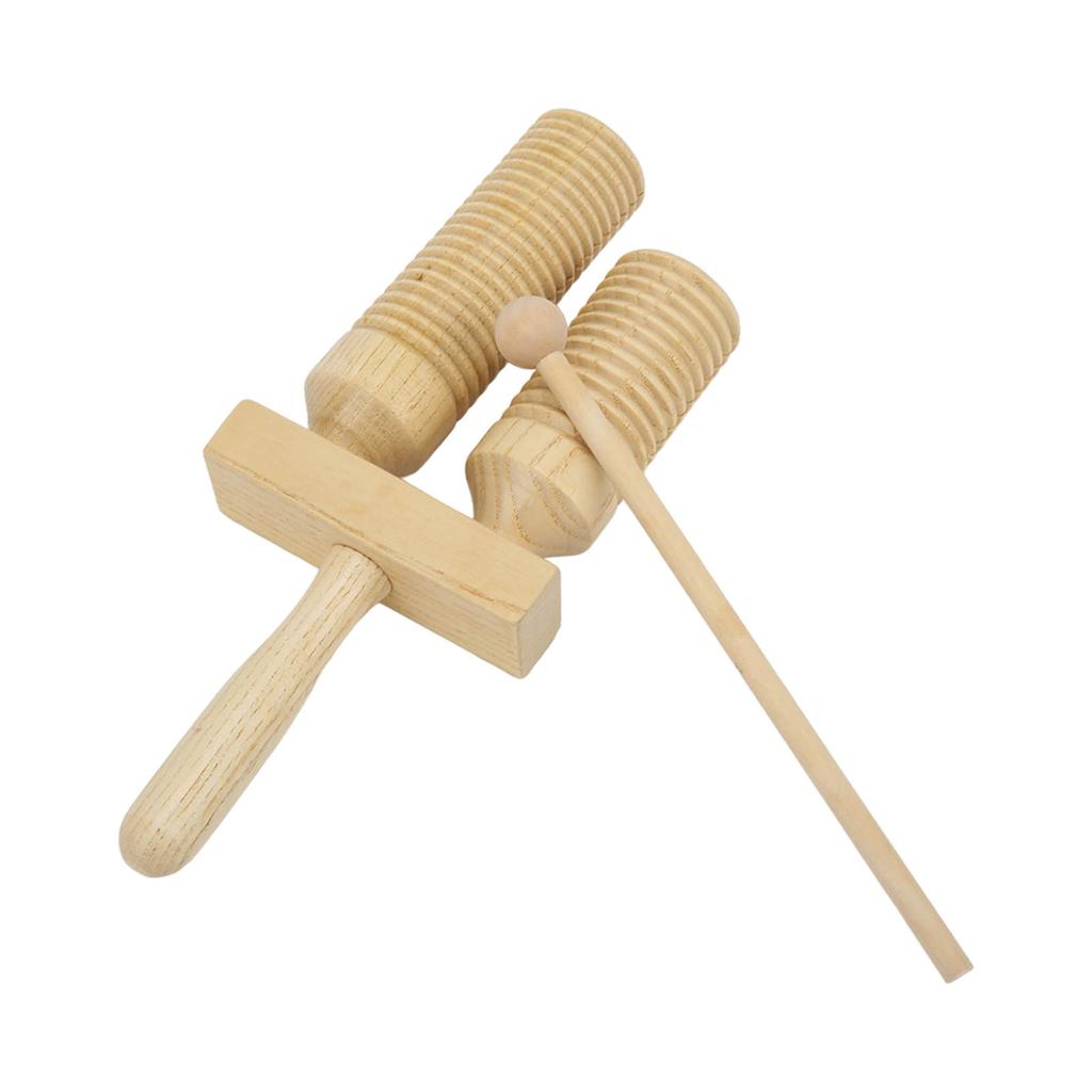 Chinese Bangzi Treble Bass Wooden Cylinder Clapper with Knocking Stick Children Percussion Set