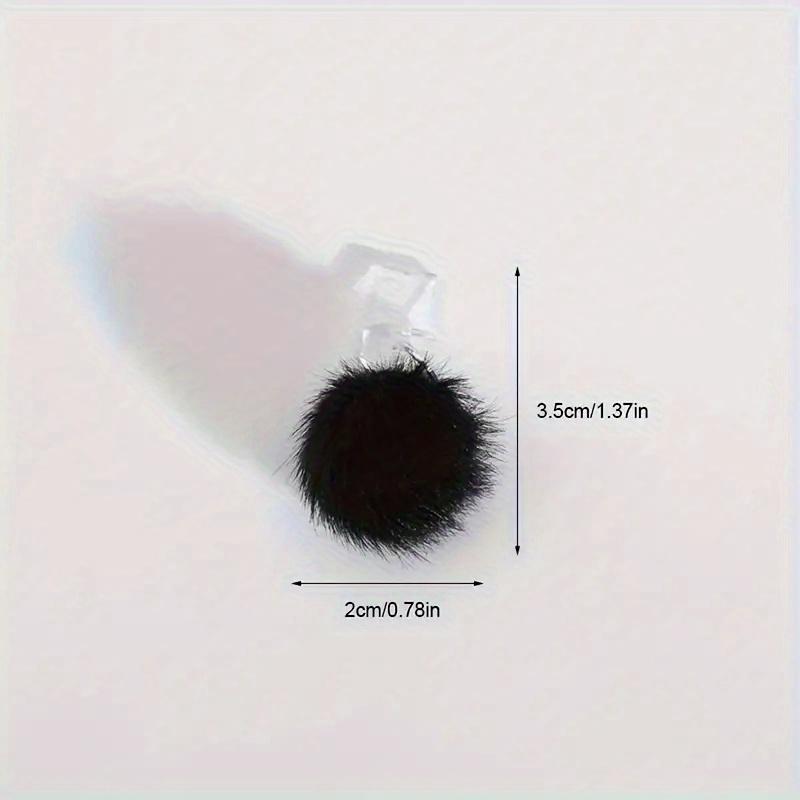1 шт. Силиконовая заглушка от пыли с плюшевым пушистым шариком для iPhone, Type-C, Красивые аксессуары для мобильного телефона, Украшения для мобильного телефона