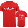 Human Evolution Motocross Design Vintage T-shirt for Men Autocycle Motorbike Speedometer Personalized math Tees Game Black Tops