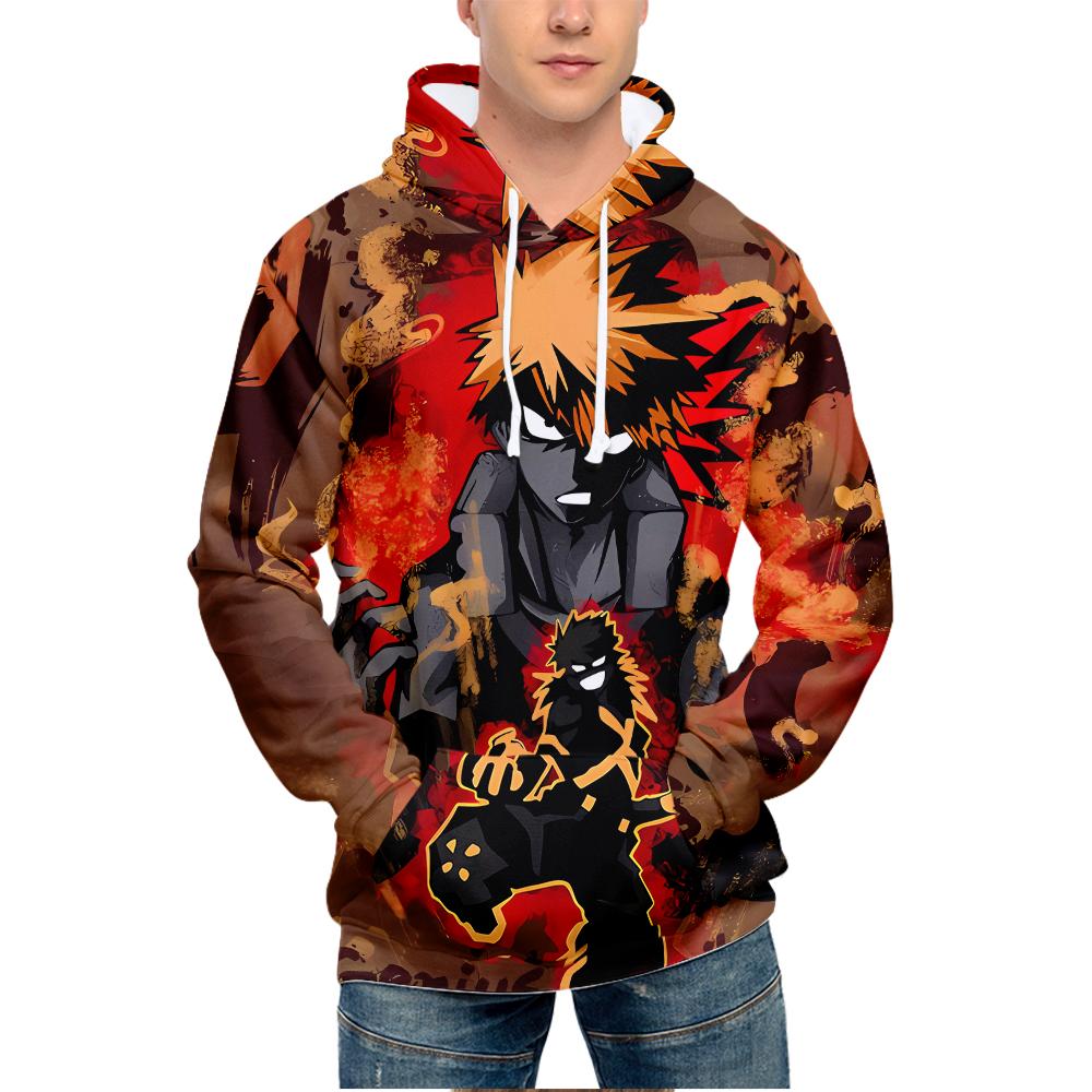 Mens Womens Hoodie My Hero Academia Hoodies Anime Streetwear Harajuku Casual Printed Hooded Pullover Sweatshirts
