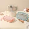 Large Capacity Mesh Cosmetic Bag Transparent Coin Purse Casual Wash Bags  Toiletries Storage