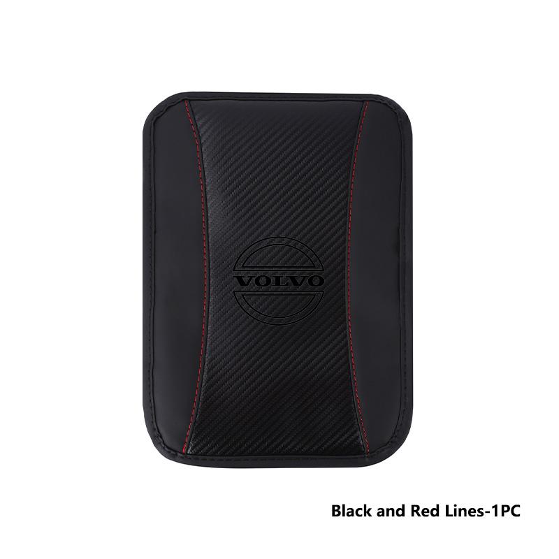 For Volvo Car Console Armrest Pad Carbon Fiber Leather Auto Cushion Cover V50 S60 XC60 S40 XC40 XC90 V60 S80 S90 V70 XC70