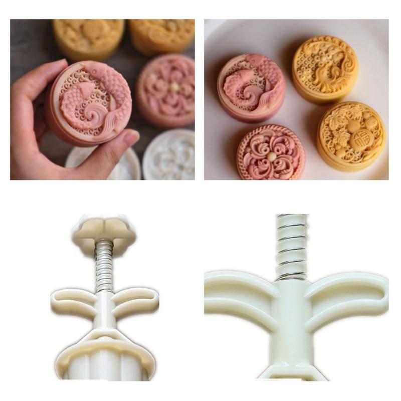 Mondfest Phönixe Kürbisse Ausstecher Mondkuchenform Set für Kuchen Keks Dessert Ausstecher Kuchen Backdekorationen