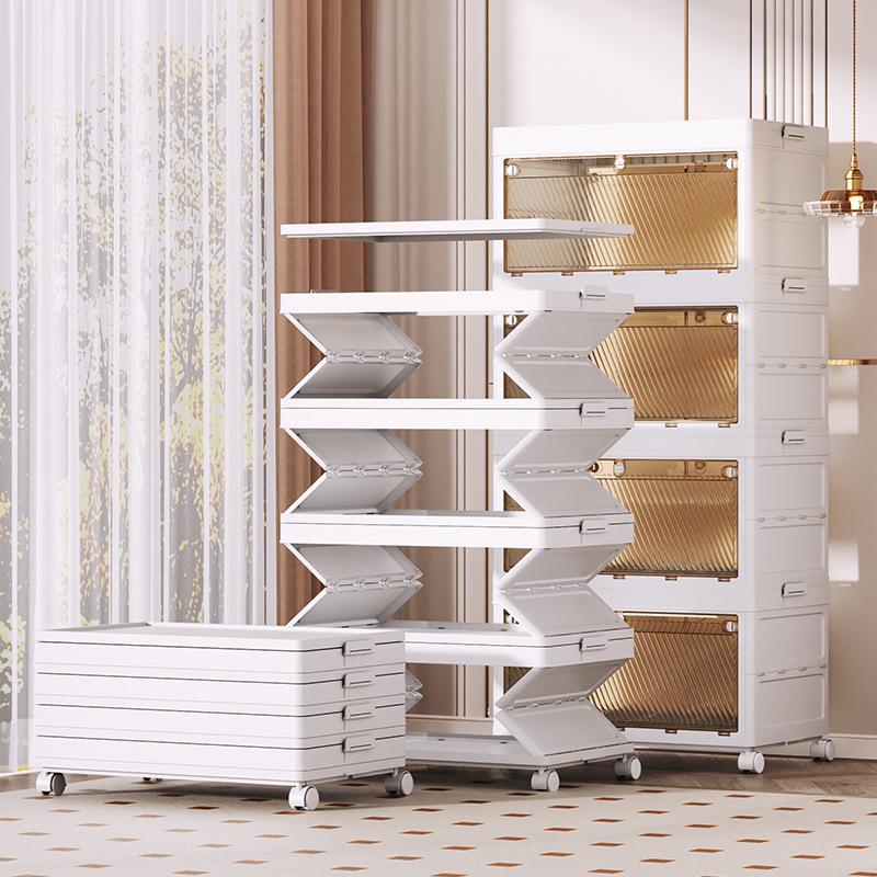 Extra Large No-Installation Plastic Storage Box for Clothes, Toys & Snacks