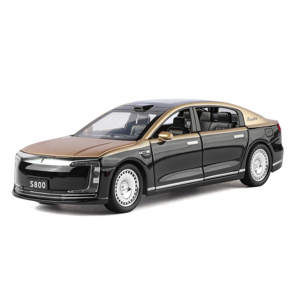 1:32 S800 New Energy Limousine Alloy Diecast Model Car Home Ornaments Computer Desktop Decoration Simulation Vehicle