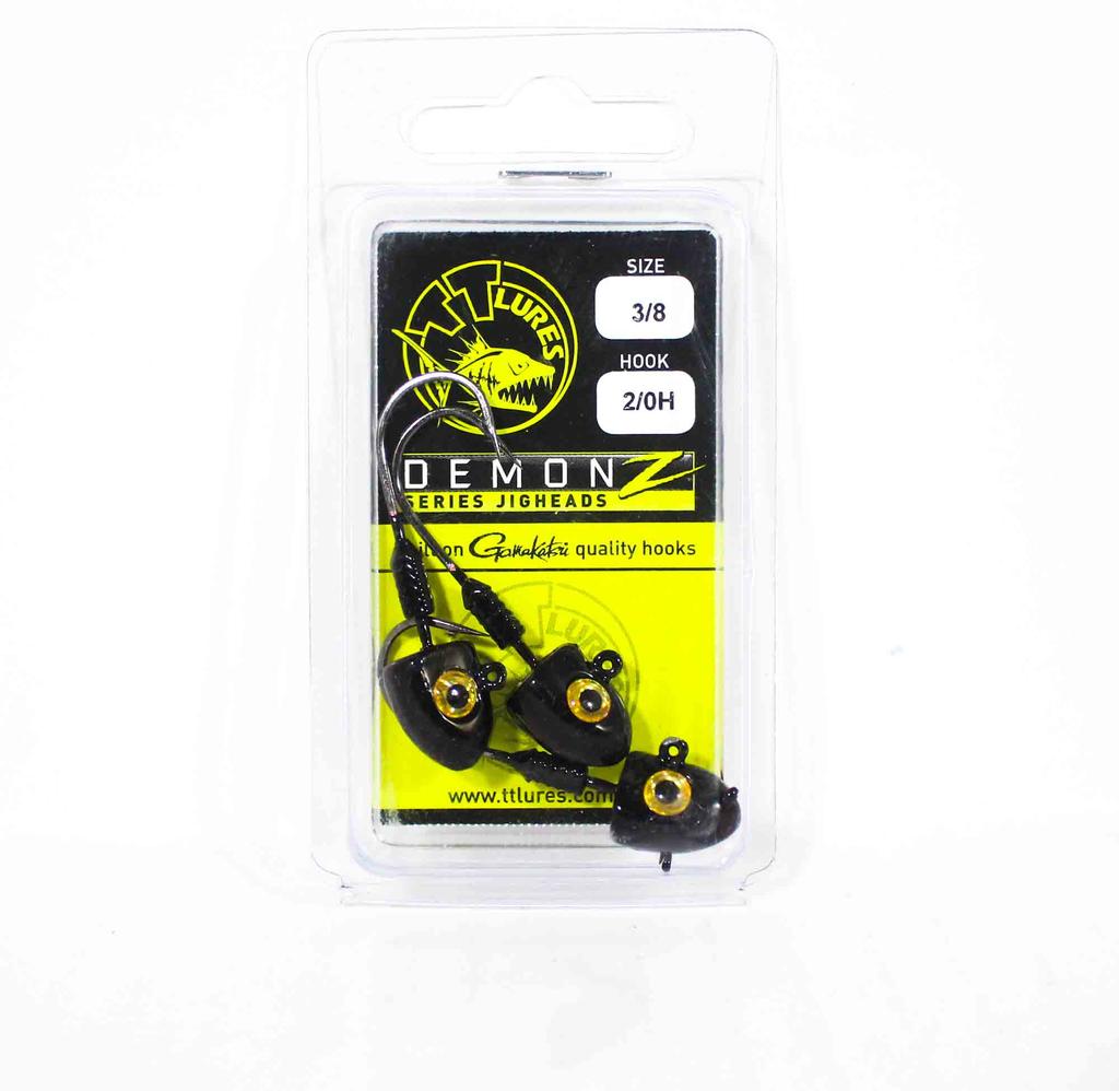Tackle Tactics TT Demonz Jig Head 3/8oz 2/0H 3/pack Red Nightmare (7136)