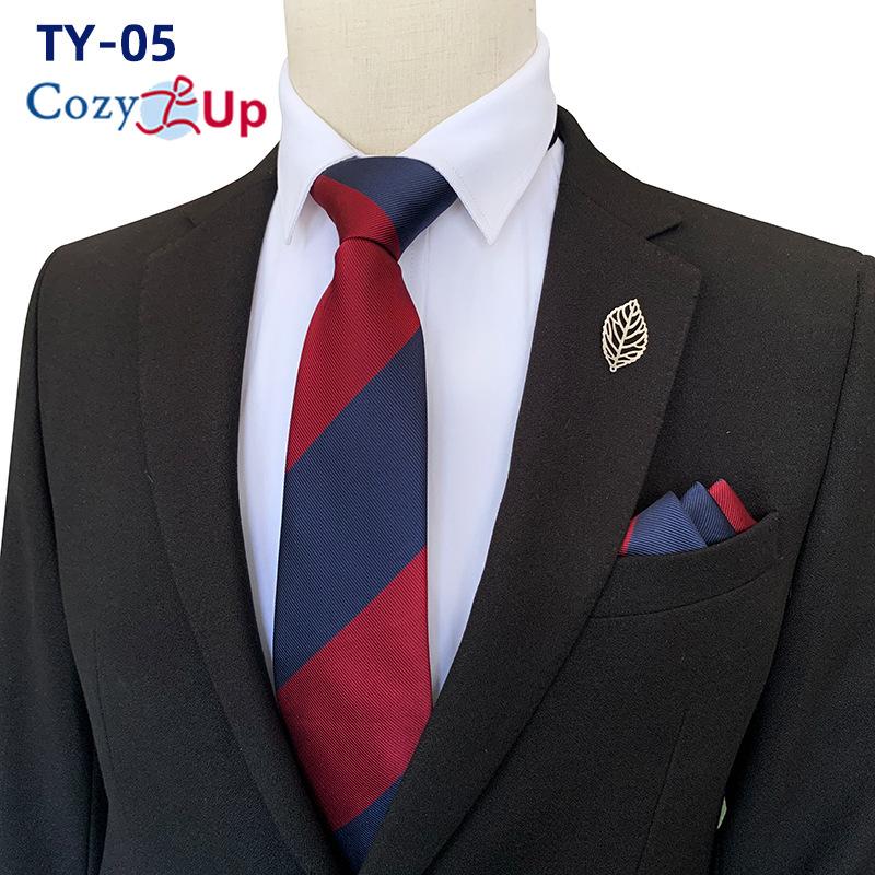 Men Two-piece Tie Set Stripe Necktie  Business Fashion Handkerchief Paisley