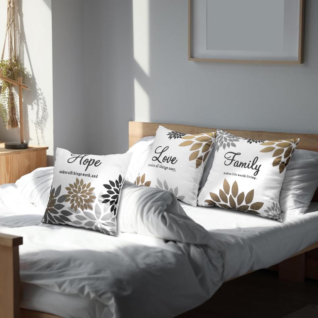 4*45cm Throw Pillow Cover Set Of 4 Pieces. Geometric Art Single-sided Print. Hidden Zipper Design. Suitable For Sofa, Bedroom And Home Decoration.
