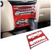 Red Carbon Fiber Air Conditioner Switch Trim Sticker For Nissan Pathfinder 13-18