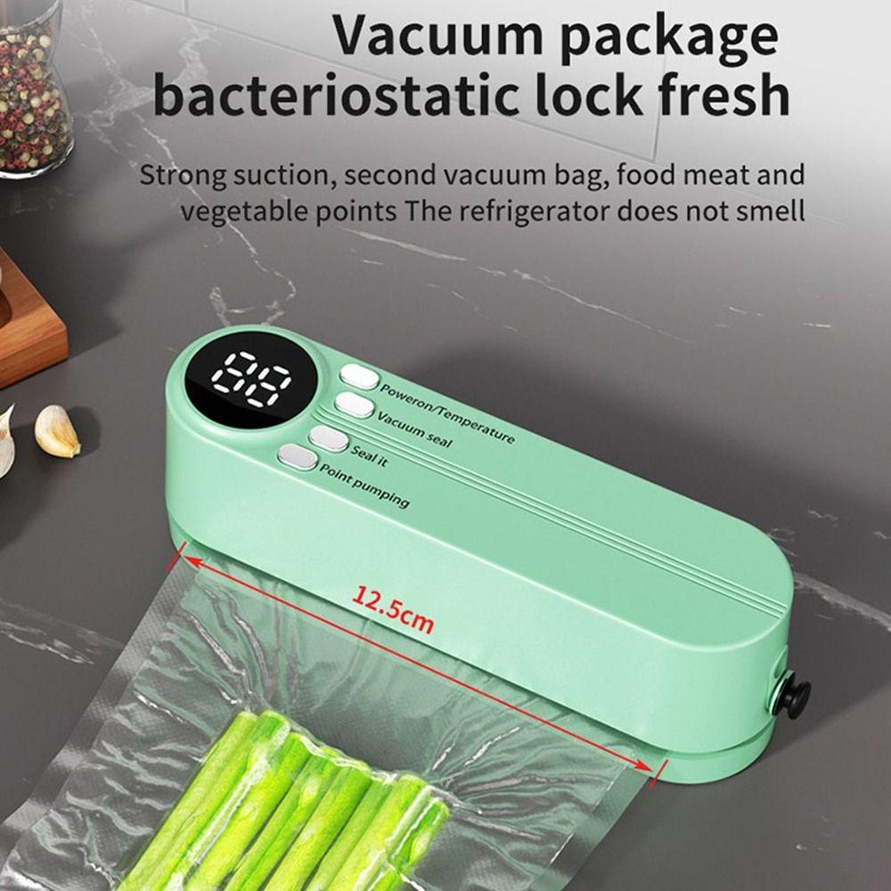 USB Charging Automatic Vacuum Sealer Compact Food Sealer Vacuum Packaging Machine  Kitchen
