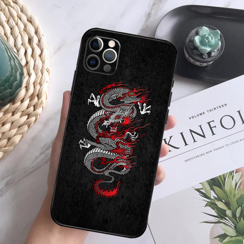 Chinese Dragon Phone Case For iPhone 16 15 14 13 12 11 Pro Max 12 13 Mini 7 8 16 Plus X XR XS Max Cover
