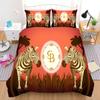 Vibrant Blue Zebra Print Duvet Cover Set Playful Stylish Bedding Suitable Children Kids And Adults Warm Soft And Breathable