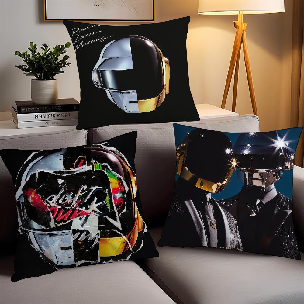 Rock Band D-Daft P-Punk Pillow Case Office Cushions Suitable For Sofa Car Bedroom Decorative Cushion Cover