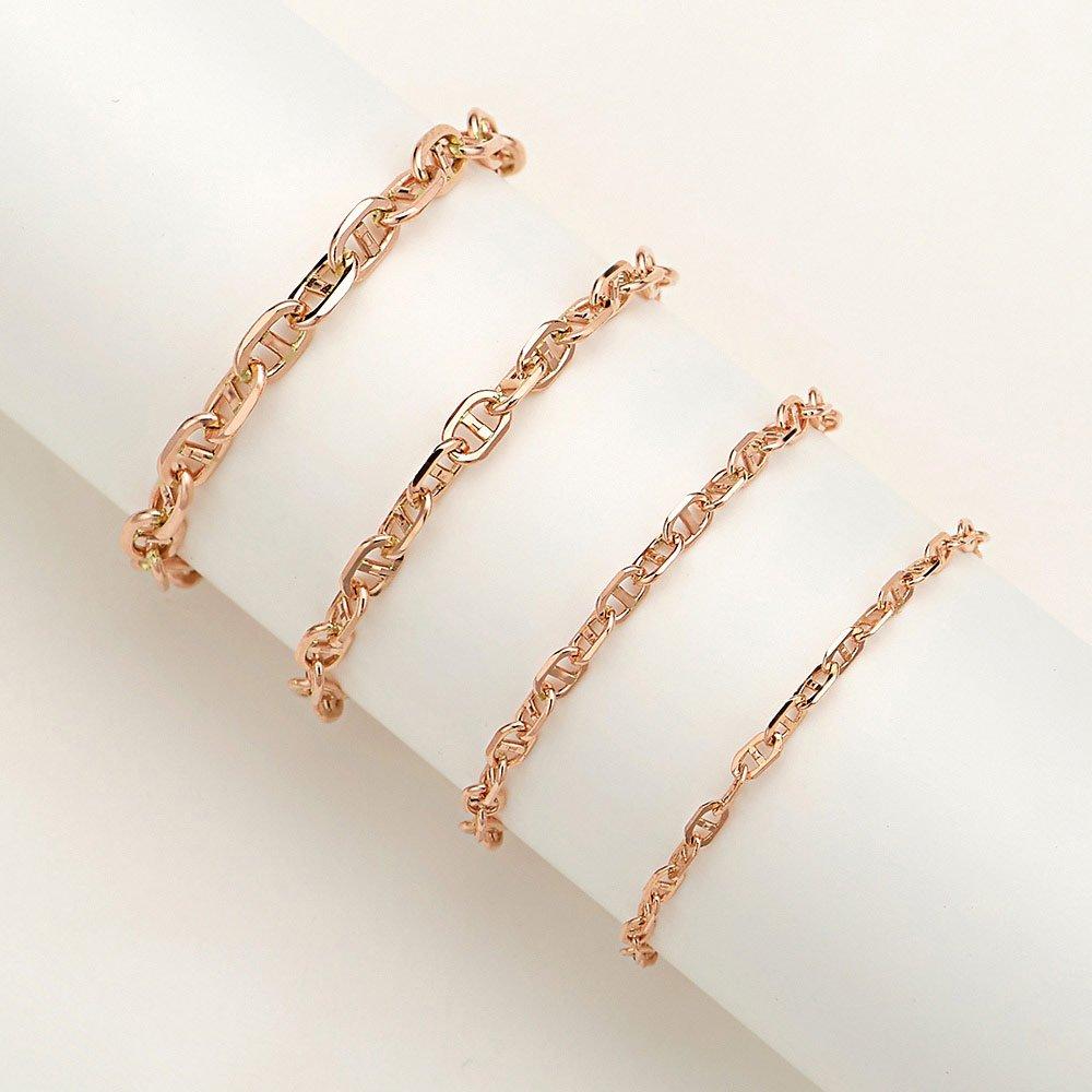 14K Chain Ring Layered Ring Each Ladder (Small)