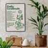 One Piece Room Decor Aesthetic Wall Decor, Daily Gratitude Inspiration Metal Tin Sign, Green Bohemian Home Cafe Wall Office