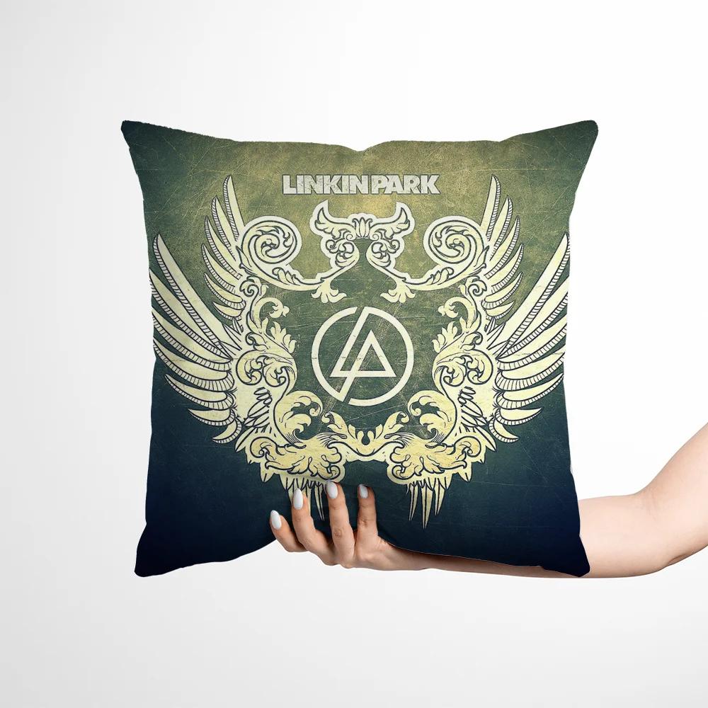 Silk Pillowcase 100% Linkin Park Case For Pillow Cases 45X45 Cushions Cover Decorative Cushion Cover 30X50 Rectangular Covers