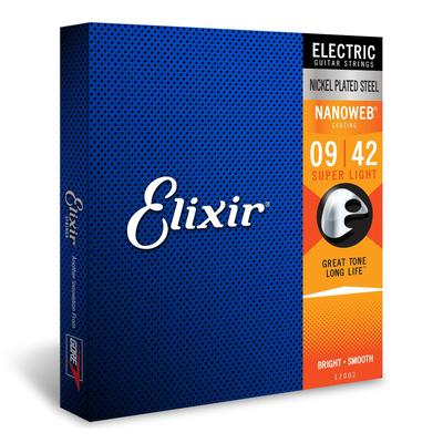 Elixir Electric Guitar Strings NANOWEB Super Light .009-.042 #12002 []