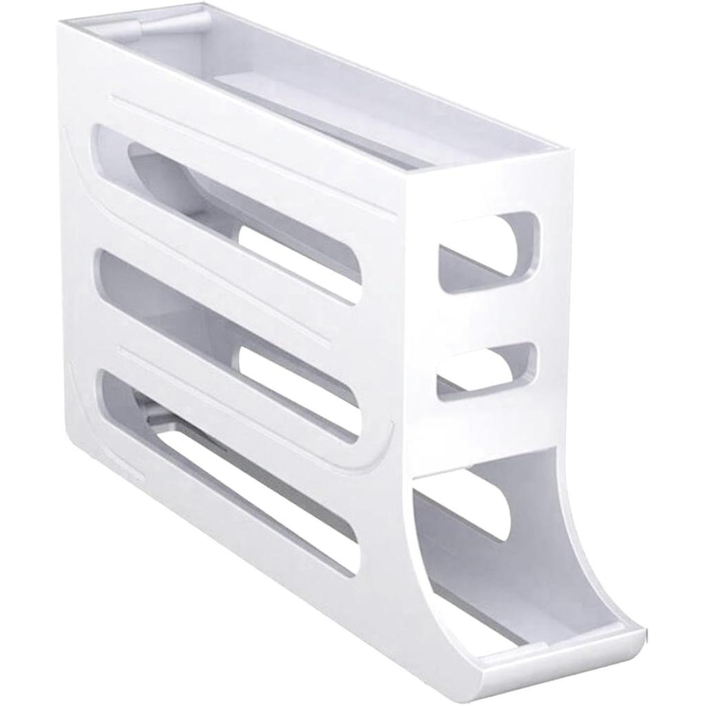 4 Tiers Egg Holder Automatic Rolling Egg Dispenser For Refrigerator Organizer Eggs Storage Container for Countertop