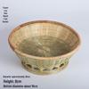Handmade Bamboo Weaving Sieve Basket Storage and Snack Plate Set